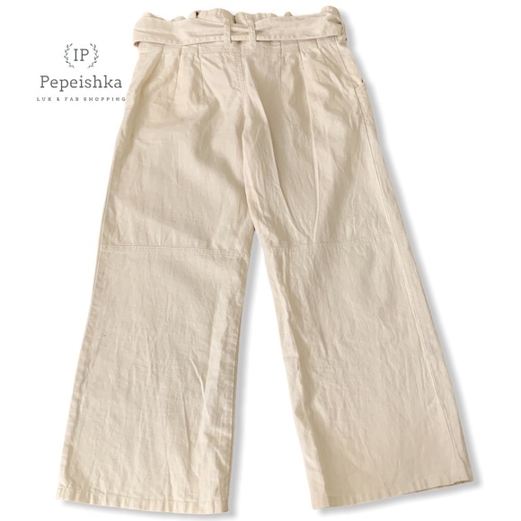 BCBG Paperbag-Waist Pant Linen Blend - Picture 3 of 10